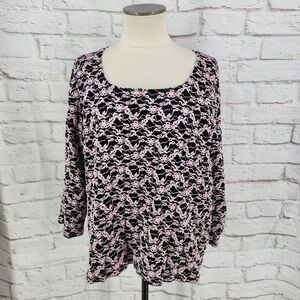 Elegant Pink and Black Women's Top